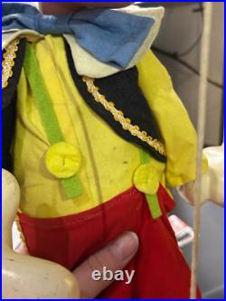 RARE vtg Pelham Marionette Puppet Walt Disney Pinocchio STORE DISPLAY toy SIGN