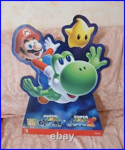 RARE x2 Super Mario Galaxy Set + 3D World Store Display Standee Nintendo Switch