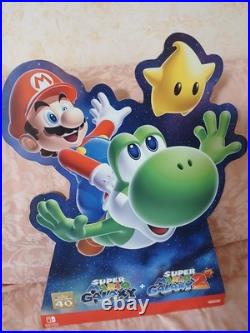 RARE x2 Super Mario Galaxy Set + 3D World Store Display Standee Nintendo Switch RARE x2 Super Mario Galaxy Set + 3D World Store Display Standee Nintendo Switch