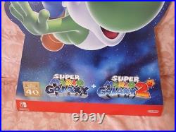 RARE x2 Super Mario Galaxy Set + 3D World Store Display Standee Nintendo Switch