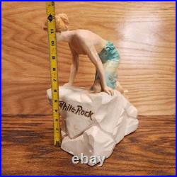 READ! Rare Vintage White Rock Psyche Fairy Store Display Plaster Beverage Soda