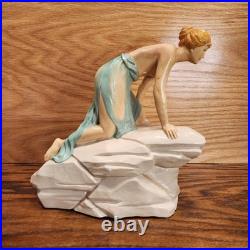 READ! Rare Vintage White Rock Psyche Fairy Store Display Plaster Beverage Soda