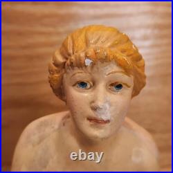 READ! Rare Vintage White Rock Psyche Fairy Store Display Plaster Beverage Soda
