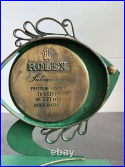 ROLEX store display Fish ornament for submariner 5.5in Brass vintage super rare