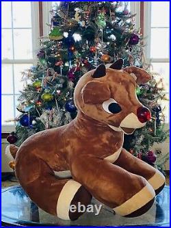 RUDOLPH BUILD A BEAR GIANT JUMBO 36 BAB RARE Store Display Hard To Find Plush