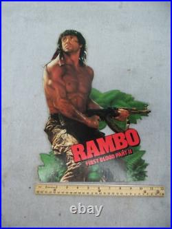 Rambo first blood part 2 paper vhs or movie store display rare vintage