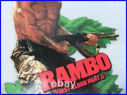 Rambo first blood part 2 paper vhs or movie store display rare vintage