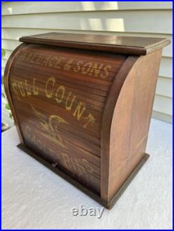 Rare 1900 Wallace & Sons Full Count Eagle Pins Store Display Rolltop -style