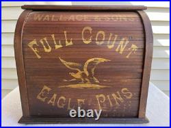 Rare 1900 Wallace & Sons Full Count Eagle Pins Store Display Rolltop -style