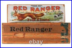 Rare 1900s Red Rangercedar store display 250 cigar box is in fair condition
