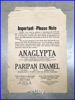 Rare 1915 Original Sanderson Wallpaper Salesman Easel Display With Samples