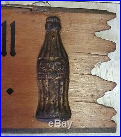 Rare 1920s-1930s Wood Coca-Cola Sign Ye who enter. Kay Store Display 39x11