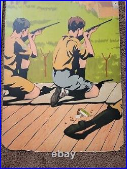 Rare 1923 Winchester Store Panel Sign Display Junior Rifle Corps Range WJRC