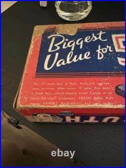 Rare 1930's Vintage Curtiss Baby Ruth 5 cent candy bar store display box