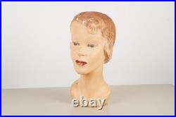 Rare 1930s Art Deco Woman Gesso Head Mannequin Department Store Display