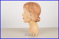 Rare 1930s Art Deco Woman Gesso Head Mannequin Department Store Display