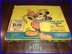 Rare 1940's Craftsmens Guild Walt Disney Film Strips Store Display Box Full