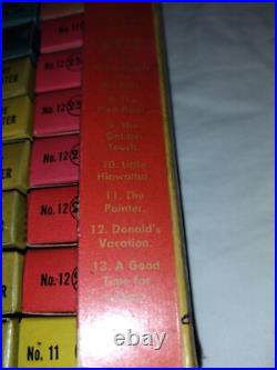 Rare 1940's Craftsmens Guild Walt Disney Film Strips Store Display Box Full