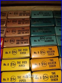 Rare 1940's Craftsmens Guild Walt Disney Film Strips Store Display Box Full