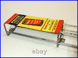 Rare 1940s vtg PHILCO Radio FLASHLIGHT BATTERY D-Cell Size STORE DISPLAY Rack