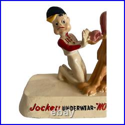 Rare 1941 Chalkware Store Display Jockey Underwear No Gap Opening. Vg+