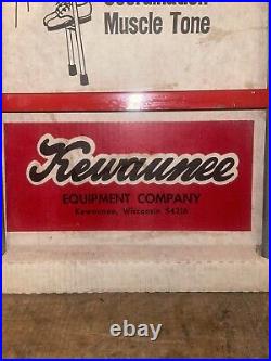 Rare 1950s Rok N Go exercise metal sign store display kewaunee wisconsin wi gas