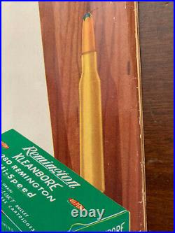 Rare 1956 Remington 280 Kleanbore Hi Speed Hanging Sign Store Display 10x11