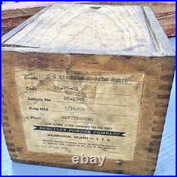 Rare 1959 Hercules Powder Co Naval Stores Resin Sample Wood Crate Hattiesburg