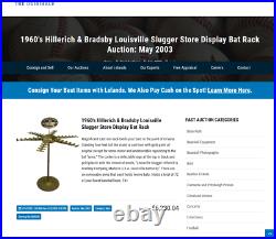 Rare 1960's Hillerich Bradsby Louisville Slugger Original Bat Rack Store Display