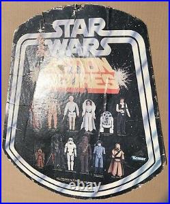 Rare 1977 Vintage Star Wars Action Figures Bell Shape Cardboard Store Display