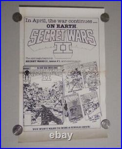 Rare 1985 Secret Wars II #1 Store Display Promo Poster! First Physical Beyonder