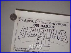 Rare 1985 Secret Wars II #1 Store Display Promo Poster! First Physical Beyonder