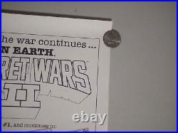 Rare 1985 Secret Wars II #1 Store Display Promo Poster! First Physical Beyonder