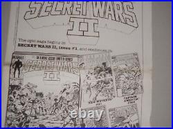 Rare 1985 Secret Wars II #1 Store Display Promo Poster! First Physical Beyonder