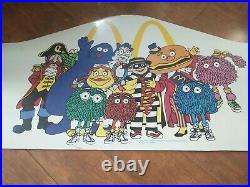Rare 1987 Mckids Mcdonaldland 35 x 17 Advertising Store Display McDonalds Sign