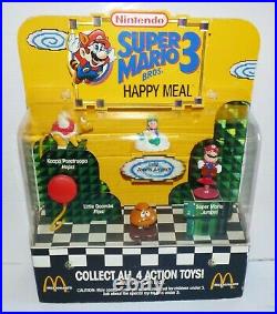 Rare 1990 Mcdonalds Super Mario Bros. 3 Happy Meal Store Toy Display 16.5h Exc