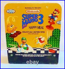 Rare 1990 Mcdonalds Super Mario Bros. 3 Happy Meal Store Toy Display 16.5h Exc