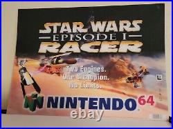 Rare 1999 Star Wars Episode 1 Nintendo 64 Racer Store Display Plexi Poster