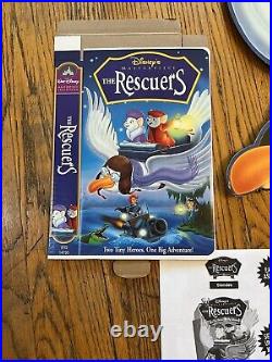 Rare 1999 THE RESCUERS DISNEY VIDEO STORE DISPLAY STAND UP VHS MASTERPIECE BOX