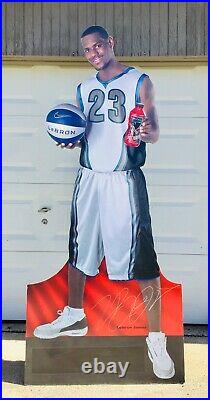 Rare 2004 LeBron James Huge 6' 8 Tall Poweraid Flava 23 Store Display Standee
