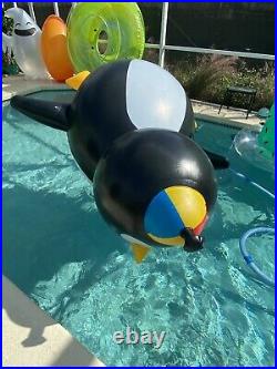 Rare 2015 10ft Swimline Drama Penguin Store Display Pool Float Raft Blow Up