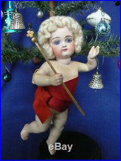 Rare 9 Kestner Bisque Angel Doll Closed Mouth Antique Store Display Christmas