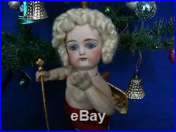 Rare 9 Kestner Bisque Angel Doll Closed Mouth Antique Store Display Christmas