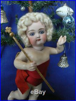 Rare 9 Kestner Bisque Angel Doll Closed Mouth Antique Store Display Christmas