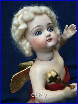 Rare 9 Kestner Bisque Angel Doll Closed Mouth Antique Store Display Christmas