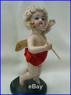 Rare 9 Kestner Christmas Angel Bisque Doll Store Display Closed Mouth Antique