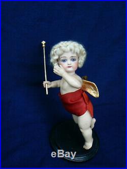 Rare 9 Kestner Christmas Angel Bisque Doll Store Display Closed Mouth Antique