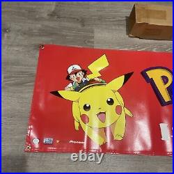 Rare 90's Authentic Pokémon Nintendo Video Promo Store Display Banner 48x 18