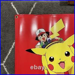 Rare 90's Authentic Pokémon Nintendo Video Promo Store Display Banner 48x 18