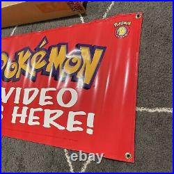 Rare 90's Authentic Pokémon Nintendo Video Promo Store Display Banner 48x 18